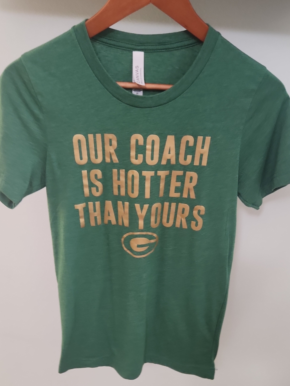 Bella Canvas Green Bay Packers Tee with Gold Graphic
